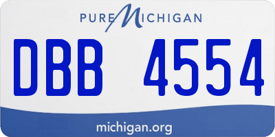 MI license plate DBB4554