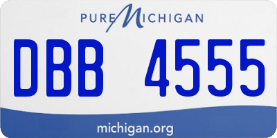 MI license plate DBB4555