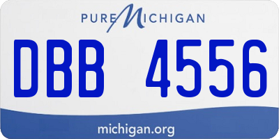MI license plate DBB4556