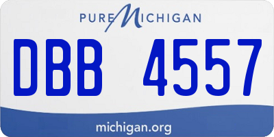 MI license plate DBB4557
