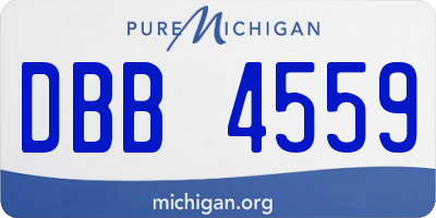 MI license plate DBB4559