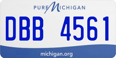 MI license plate DBB4561