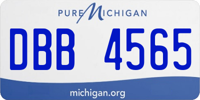MI license plate DBB4565