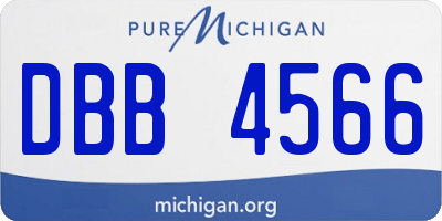 MI license plate DBB4566