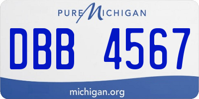 MI license plate DBB4567