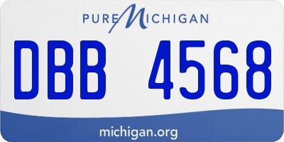 MI license plate DBB4568