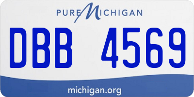 MI license plate DBB4569