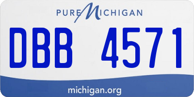 MI license plate DBB4571