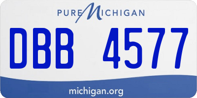 MI license plate DBB4577