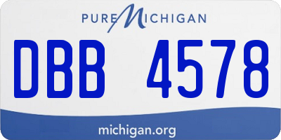 MI license plate DBB4578