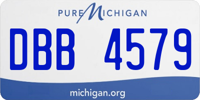 MI license plate DBB4579