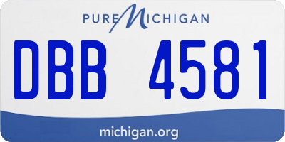 MI license plate DBB4581