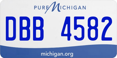 MI license plate DBB4582