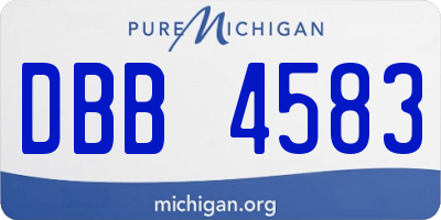 MI license plate DBB4583