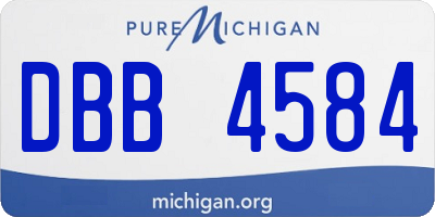 MI license plate DBB4584