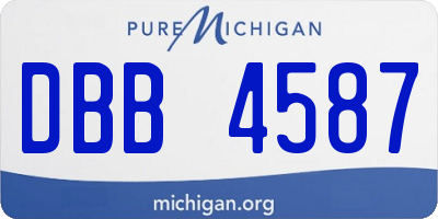MI license plate DBB4587