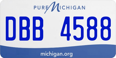 MI license plate DBB4588