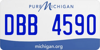 MI license plate DBB4590