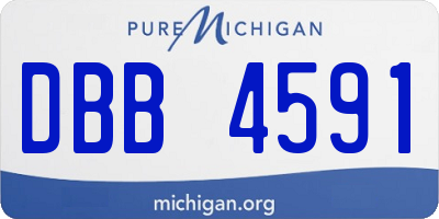MI license plate DBB4591