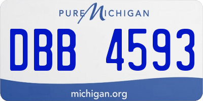 MI license plate DBB4593