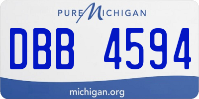 MI license plate DBB4594