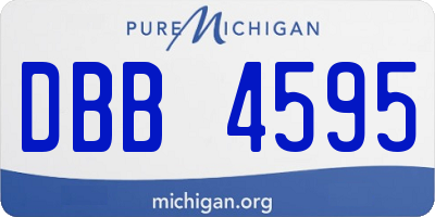 MI license plate DBB4595