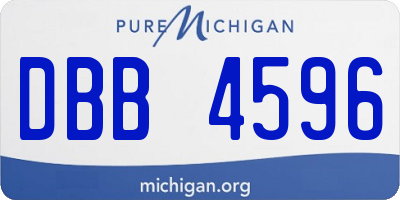 MI license plate DBB4596