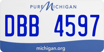 MI license plate DBB4597