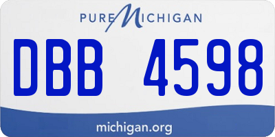 MI license plate DBB4598