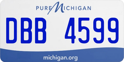 MI license plate DBB4599