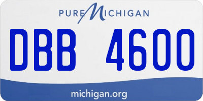 MI license plate DBB4600