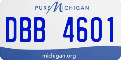 MI license plate DBB4601