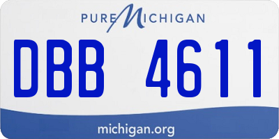 MI license plate DBB4611
