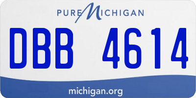 MI license plate DBB4614