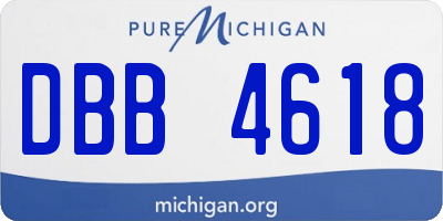 MI license plate DBB4618