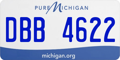 MI license plate DBB4622