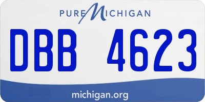 MI license plate DBB4623
