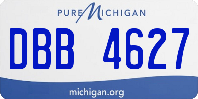 MI license plate DBB4627