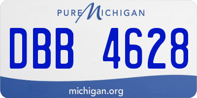 MI license plate DBB4628