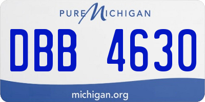MI license plate DBB4630