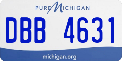 MI license plate DBB4631