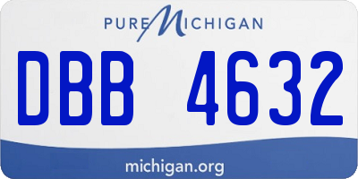 MI license plate DBB4632