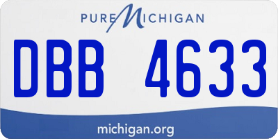 MI license plate DBB4633