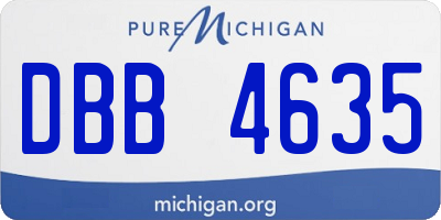 MI license plate DBB4635