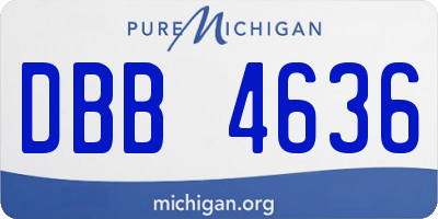 MI license plate DBB4636