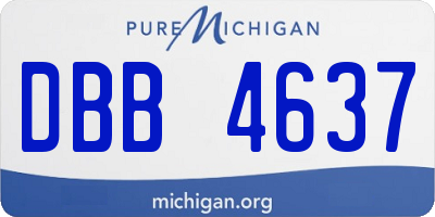 MI license plate DBB4637