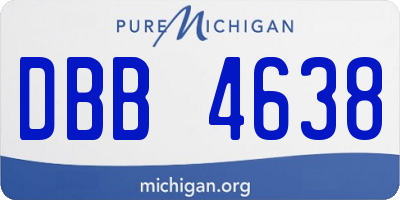 MI license plate DBB4638