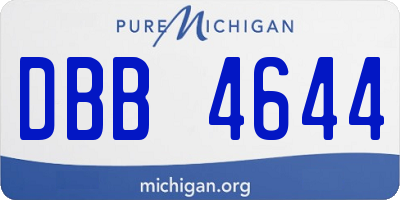MI license plate DBB4644