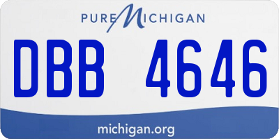 MI license plate DBB4646