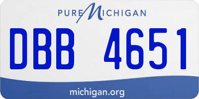 MI license plate DBB4651